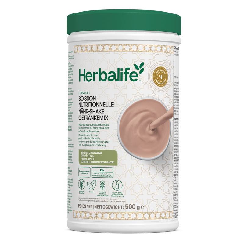 Herbalife Formula 1 Nähr-Shake Getränkemix Dubai-style Schokoladengeschmack 500g