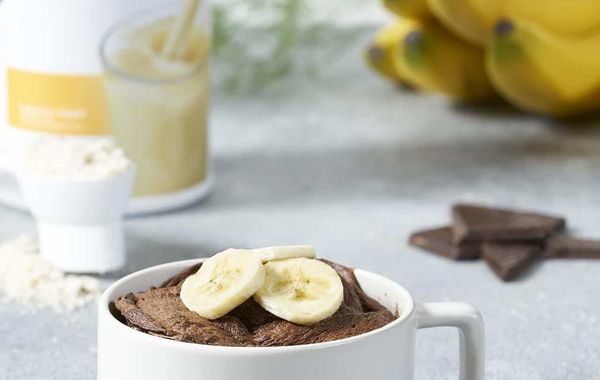 Protein Banana Creme Choc Microwave Mug Cake